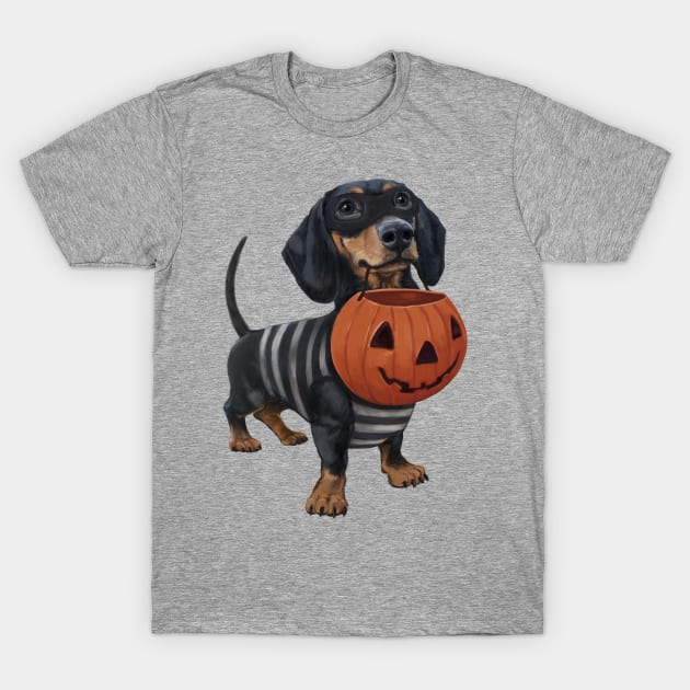 Happy Halloweenie T-Shirt by LauraGraves